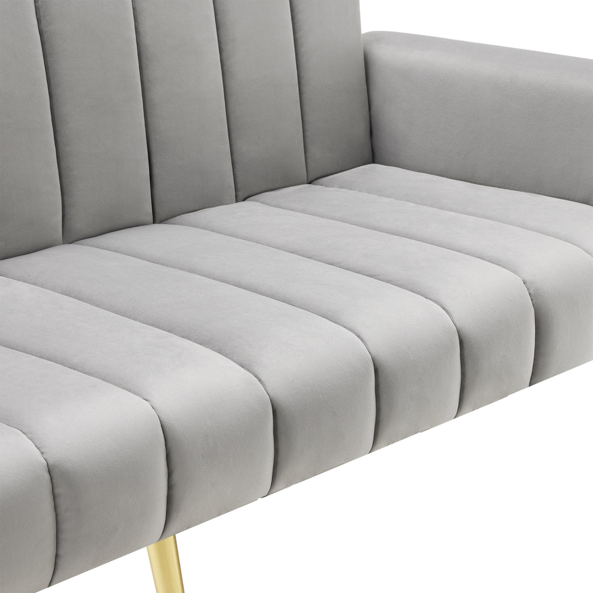 Sofa-lit pliant moderne en velours 183x76x75 cm â€?Réglable en 5 angles, pieds métalliques, idéal pour salon et chambre d’invités