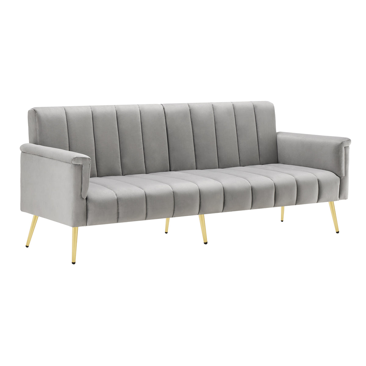 Sofa-lit pliant moderne en velours 183x76x75 cm â€?Réglable en 5 angles, pieds métalliques, idéal pour salon et chambre d’invités