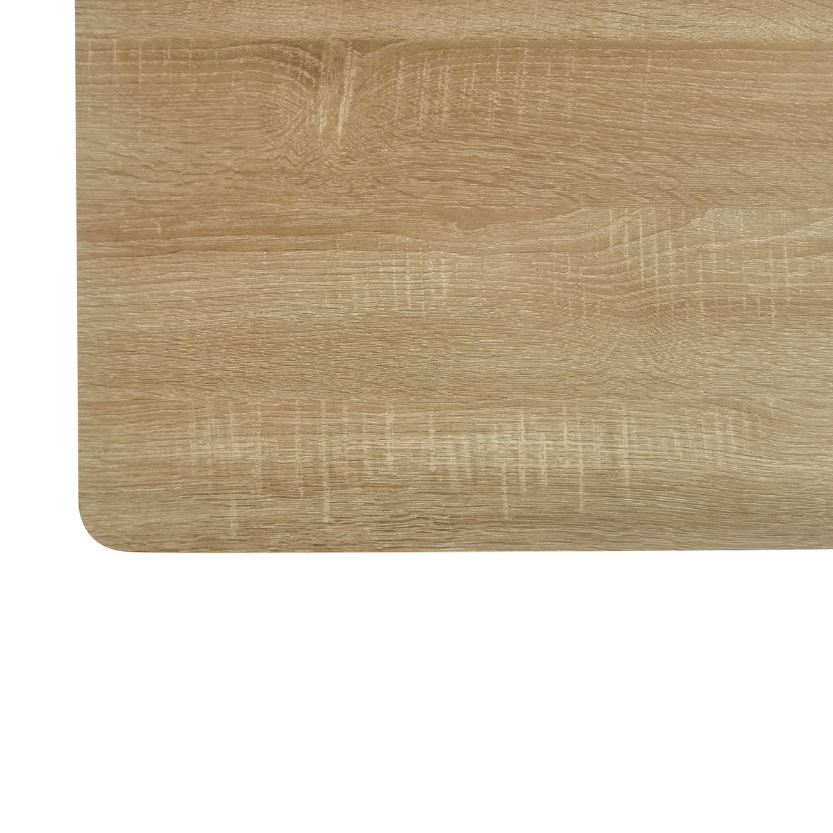 Rectangular dining table in particle panels finish oak with four robust feet
