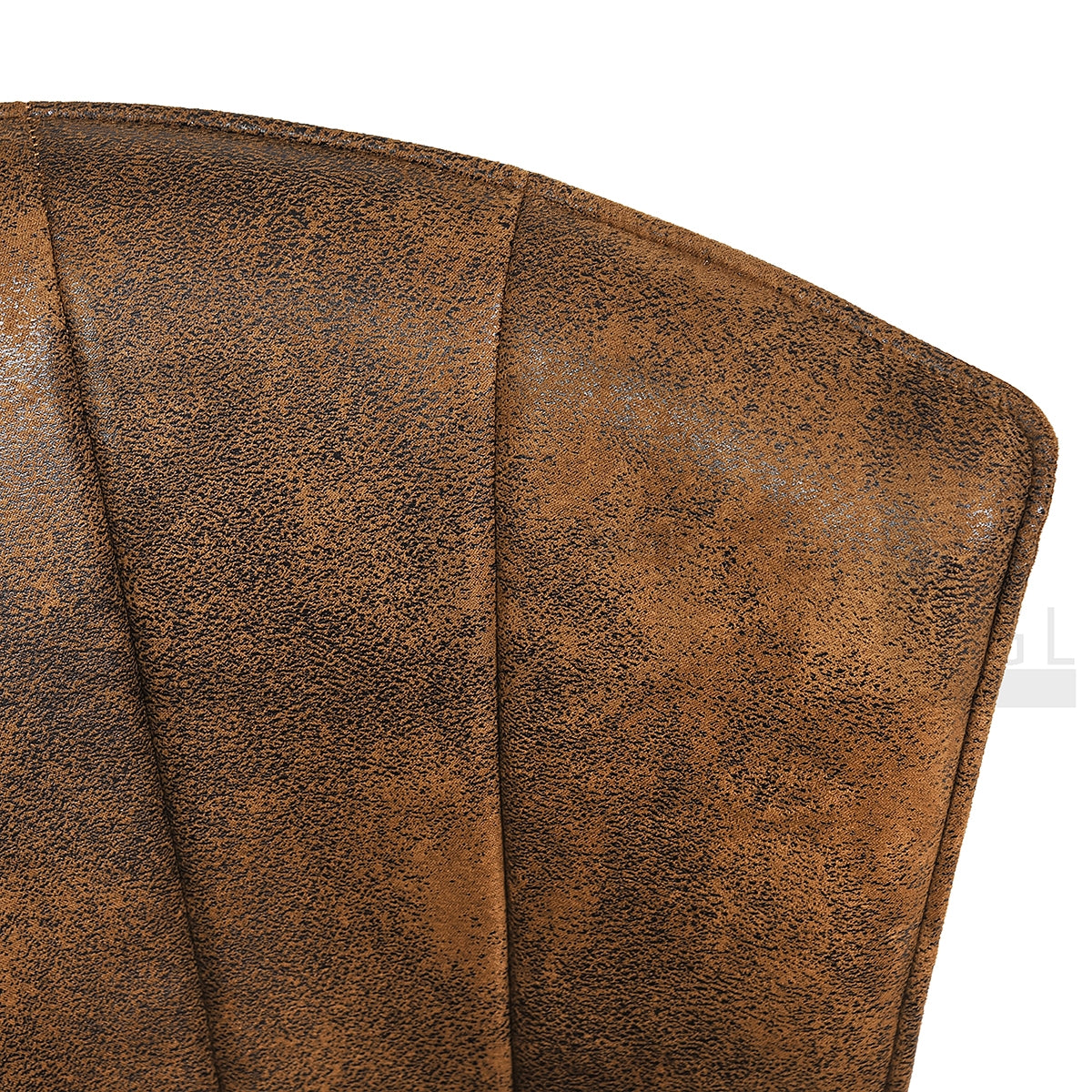 Set of 2 industrial dining chairs with suede armrests - Doncic