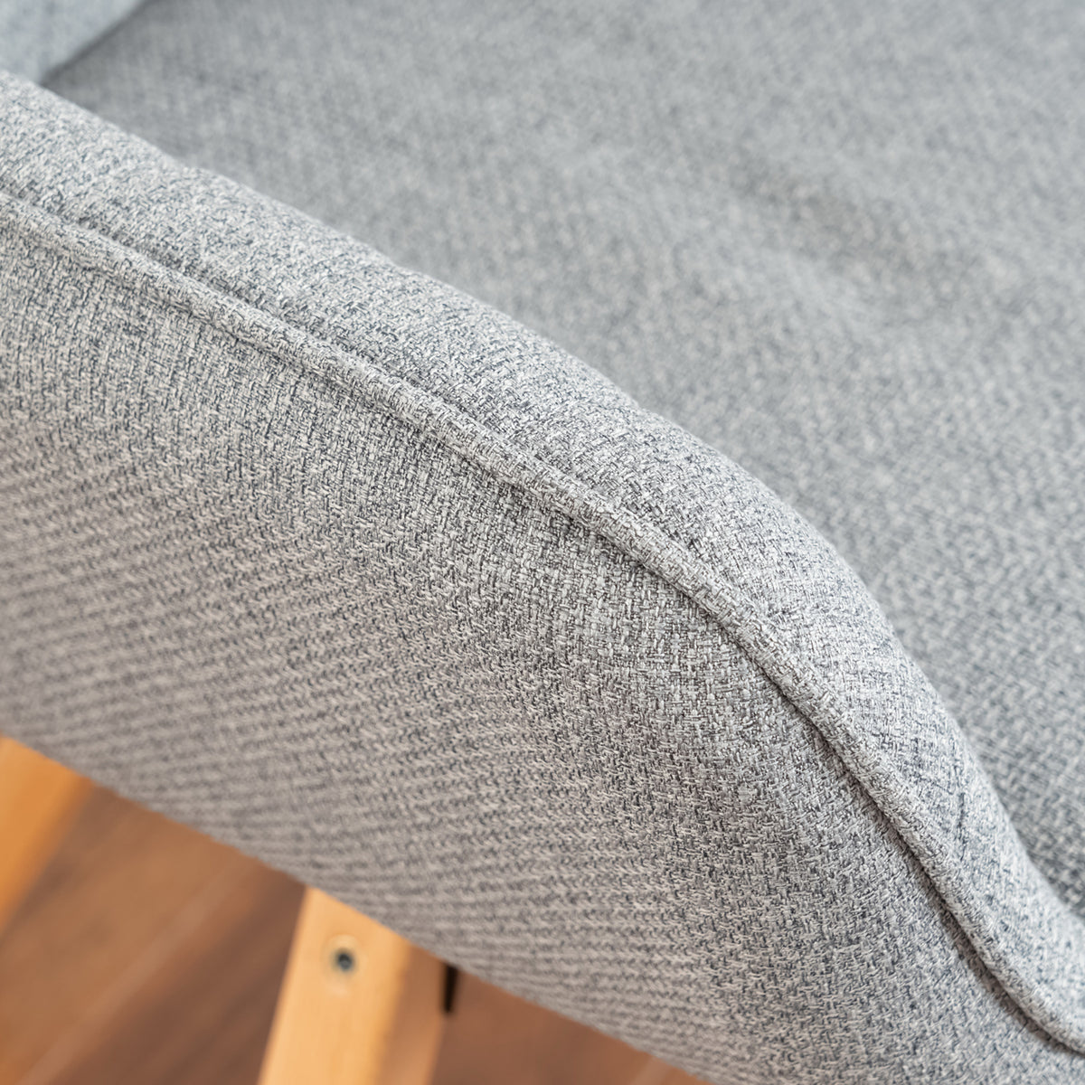 Set aus 2 bequemen Esszimmerstühlen aus grauem Stoff mit 360°-Drehgelenk – CARSON FABRIC GREY 2STK