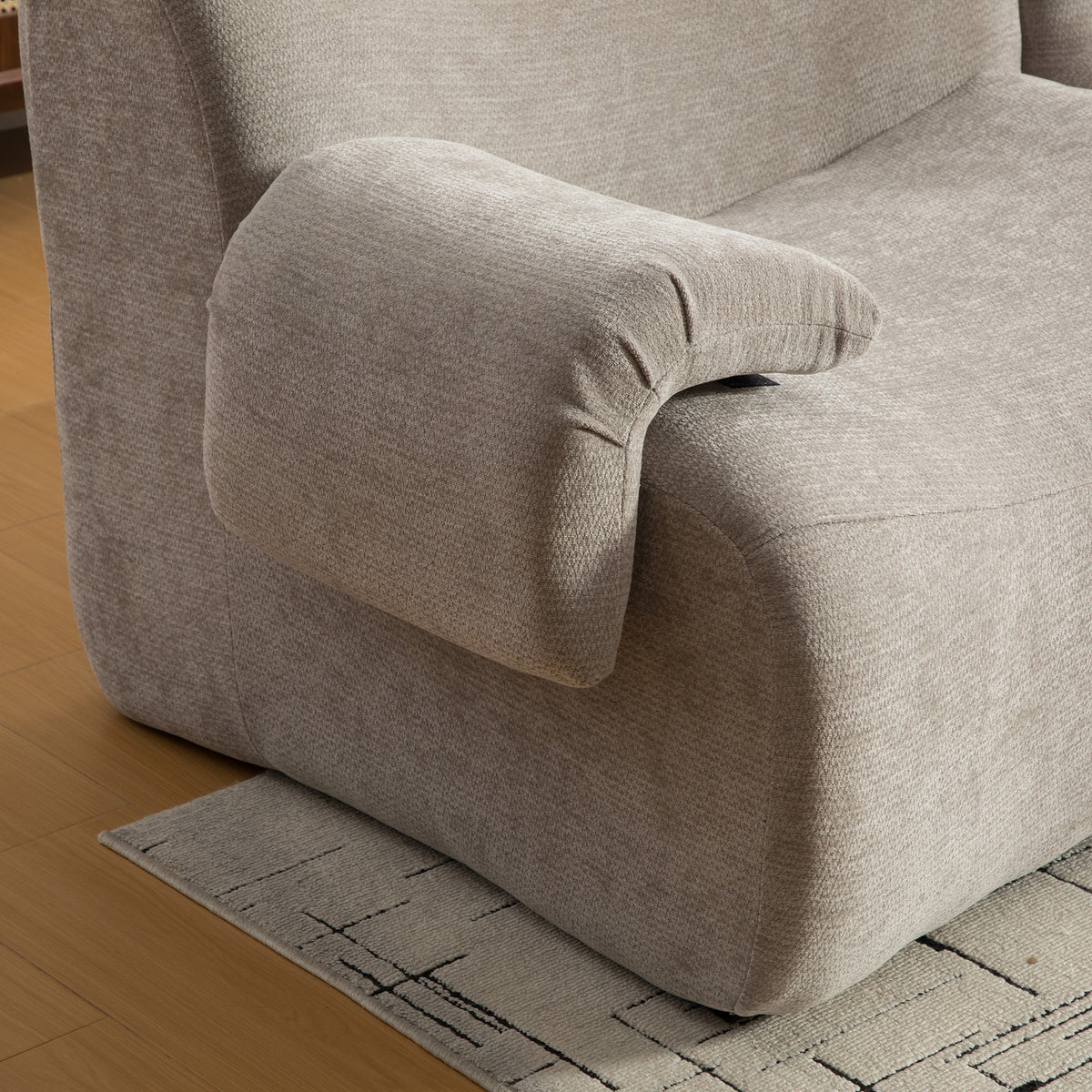 Canapé modulaire chenille gris 3 place
