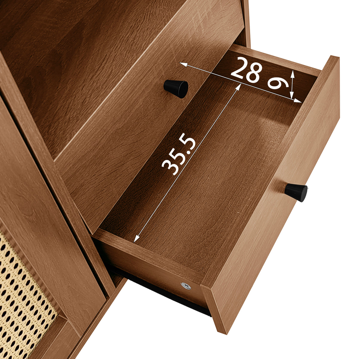 Wooden Buffet Campaign Style With Canning Doors, adjustable shelves and drawers 130 × 75.5 × 40 cm