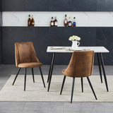 Set of 2 industrial dining chairs in suede - SMEG