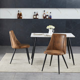 Set of 2 industrial dining chairs in suede - SMEG