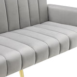 Sofa-lit pliant moderne en velours 183x76x75 cm â€?Réglable en 5 angles, pieds métalliques, idéal pour salon et chambre d’invités