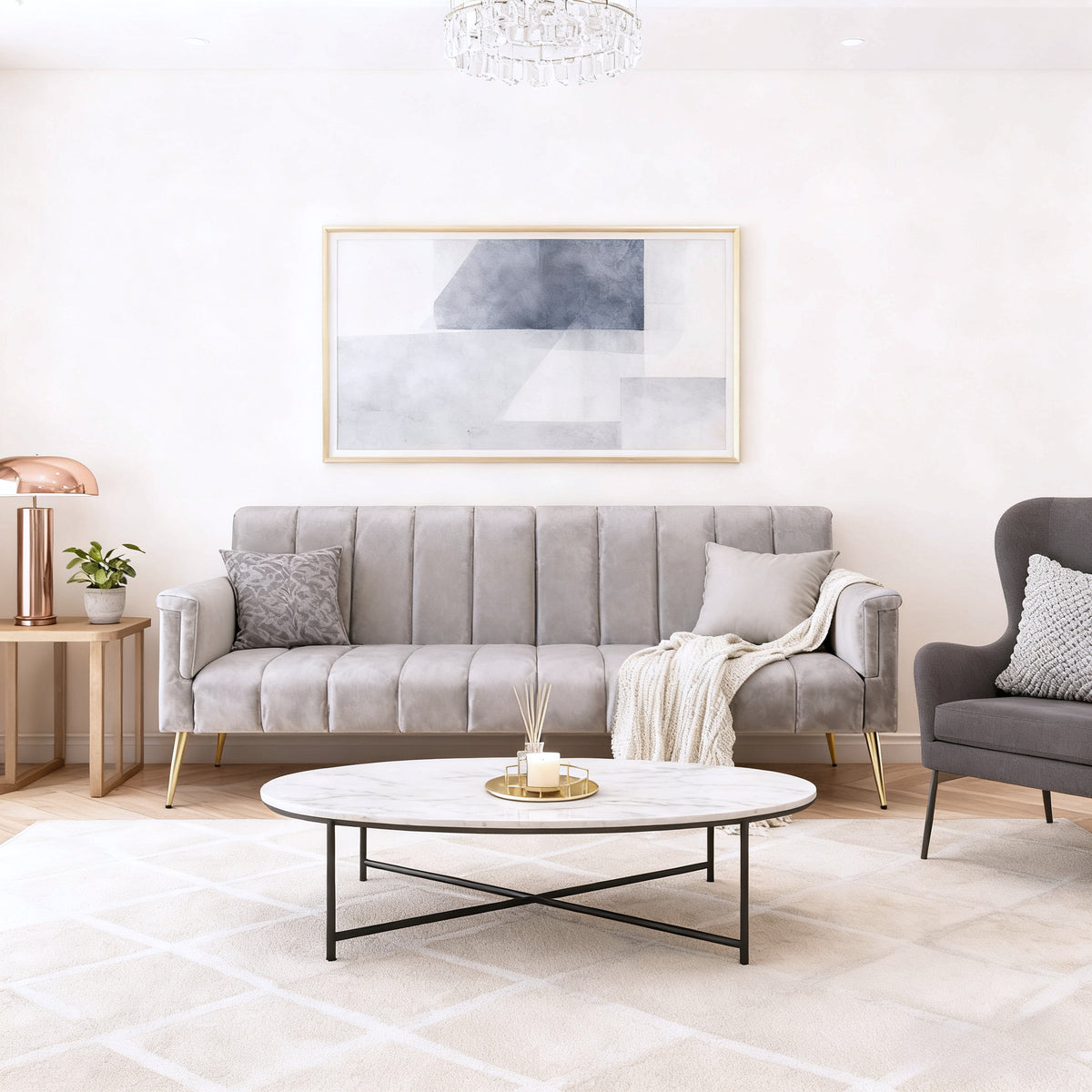 Sofa-lit pliant moderne en velours 183x76x75 cm â€?Réglable en 5 angles, pieds métalliques, idéal pour salon et chambre d’invités