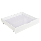 Children's cabin 90x200 cm white and solid wood wood with slatted base and 2 storage drawers (without mattresses)