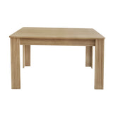 Rectangular dining table in particle panels finish oak with four robust feet