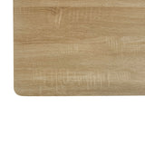 Rectangular dining table in particle panels finish oak with four robust feet