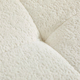 Canapé d’angle modulaire beige 3 places avec pouf