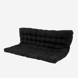 Tragbare faltbare Futonmatratze für 2 Personen, schwarz, 135 x 190 x 10 cm – MICA