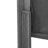 Lit double 140x200 cm en tissu gris avec tête de lit capitonnée et sommier à lattes inclus, design élégant et confortable (matelas non inclus)