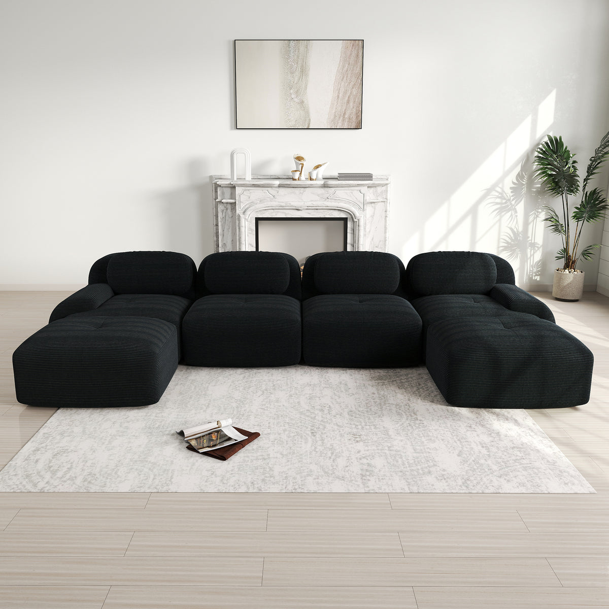 2-Sitzer-Schlafsofa aus dunkelgrauem Stoff mit Seitentaschen, modernes Schlafsofa