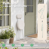 Ensemble de salle à manger de style scandinave comprenant une table ronde en chêne et quatre chaises pliantes blanches