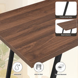 Bureau industriel en bois avec 3 tiroirs et rangements