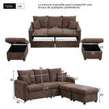 2-Sitzer-Sofa aus beigem Stoff im skandinavischen Stil – AHBARM