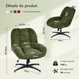 Einstellbare ergonomische Büro -Sessel mit Stoff Armlehnen weiße Schleife - Thomasina
