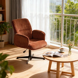Adjustable Ergonomic Office Armchair Pivoting with fabric armrests white loop - Thomasina