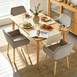 Set of 2 industrial dining chairs with suede armrests - Cromwell