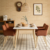 Set of 2 industrial dining chairs with suede armrests - Cromwell