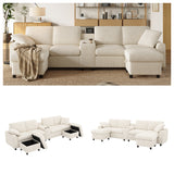 2-seater sofa in beige fabric Scandinavian style - AHBARM