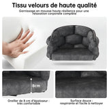 Lot de 6 Gris chaises de luxe en velours 360° pivotantes Chaises ergonomiques modernes à dossier pour salon salle à manger et dressing