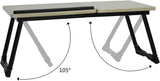 Table de lit/Support ordinateur pc pliable en bois et métal noir - MAMIE