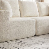 Canapé d’angle modulaire beige 3 place