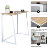 Beiges Cord-Klappschreibtisch- und Bürostuhl-Set – ASCOLI & ROSS