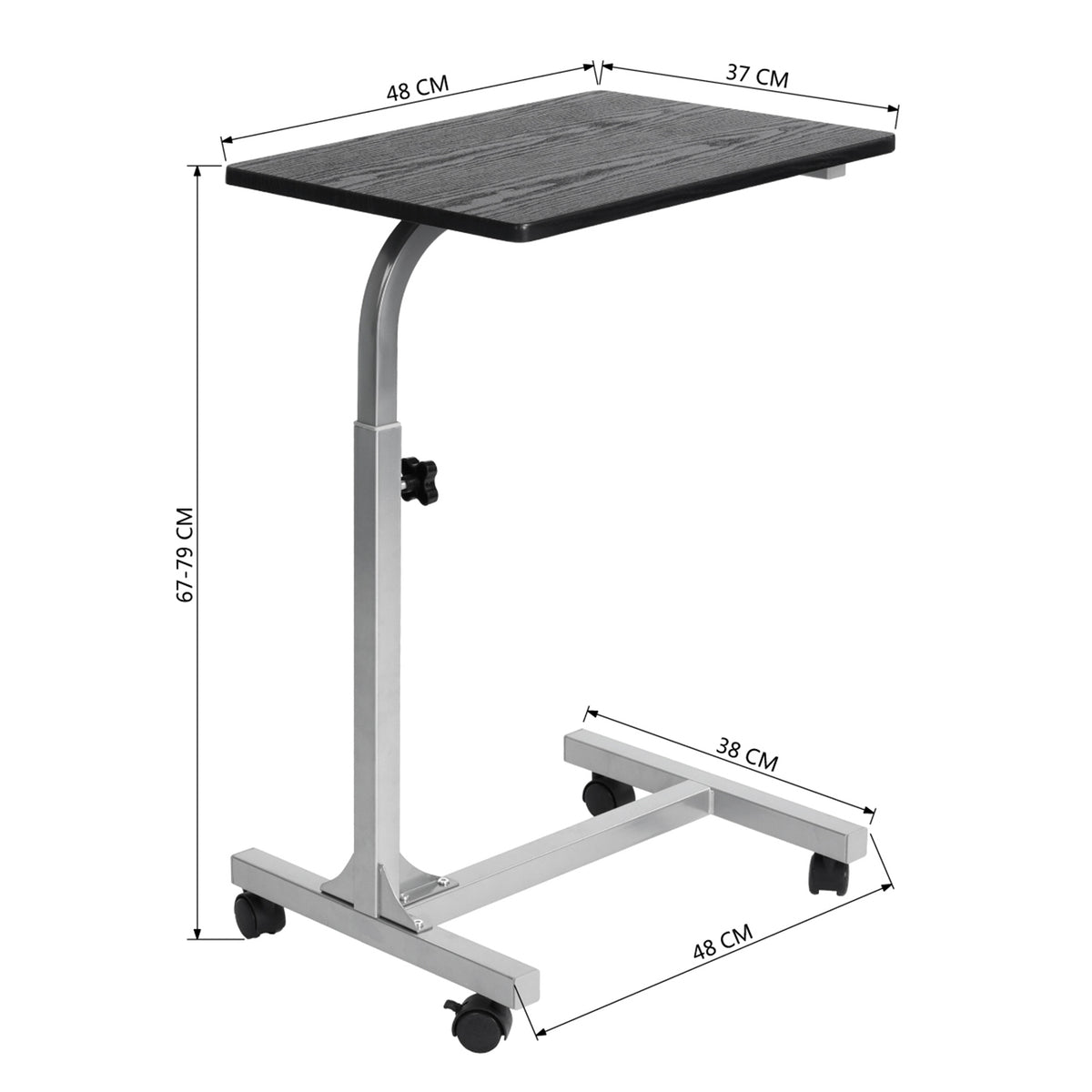 Table de lit/Support ordinateur pc à roulettes,roulettes, hauteur réglable - BELLO