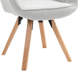 Chaise de salle à manger confortables en tissu beige pivotantes 360° - CARSON FABRIC BEIGE