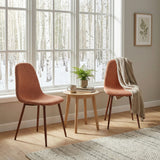 Set of 4 industrial dining chairs in suede - Charlton