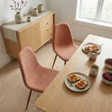 Set of 4 industrial dining chairs in suede - Charlton