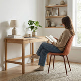 Set of 4 industrial dining chairs in suede - Charlton