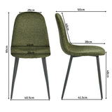 Set of 4 industrial dining chairs in suede - Charlton