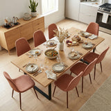 Set of 4 industrial dining chairs in suede - Charlton