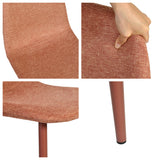 Set of 4 industrial dining chairs in suede - Charlton