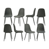 Set of 4 industrial dining chairs in suede - Charlton