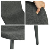 Set of 4 industrial dining chairs in suede - Charlton