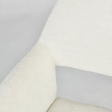 Lot de 2 fauteuils de salle à manger scandinaves avec accoudoirs en chenille beige- CROMWELL