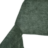 Lot de 2 fauteuils de salle à manger scandinaves avec accoudoirs en chenille vert- CROMWELL