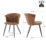 Ensemble table à manger extensible noire avec 6 fauteuils en suédine, style scandinave