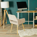 Set von 4 skandinavischen Esszimmer Sesseln mit Beige Stoff Armlehnen - Cromwell