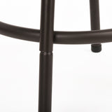 Set mit 6 drehbaren Industrie-Barhockern mit brauner Stoffrückseite – HAILEY 24