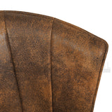 Set of 2 industrial dining chairs with suede armrests - Doncic