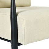 Fauteuil en tissu beige - MOLICA