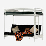 Etagenbett 90x190 cm mit Cabrio -Bank -Sofa und Weißmetallbasis in Weißmetall (Matratze nicht enthalten) - Liberty
