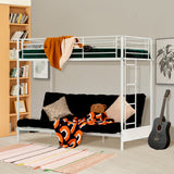 Etagenbett 90x190 cm mit Cabrio -Bank -Sofa und Weißmetallbasis in Weißmetall (Matratze nicht enthalten) - Liberty