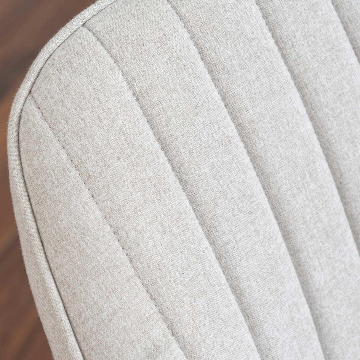 Lot de 2 chaises de salle à manger confortables en tissu beige pivotantes 360° - CARSON FABRIC BEIGE 2PCS